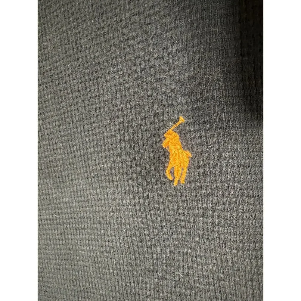 Polo Ralph Lauren Men’s Black Sweater yellow polo Size XL Casual